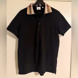 Burberry polo black shirt